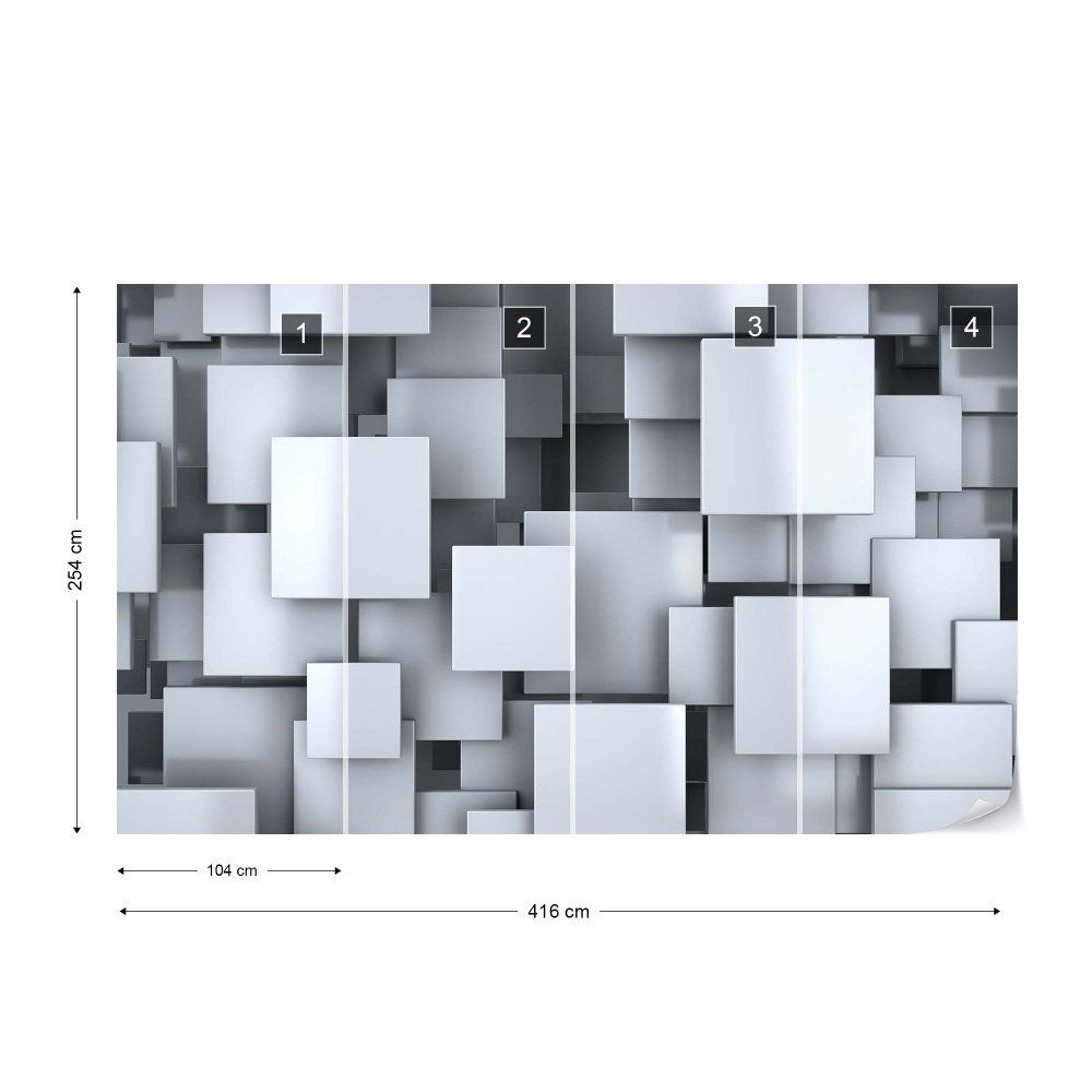 Fototapeta GLIX - 3D Squares 5 + lepidlo ZDARMA Vliesová tapeta  - 416x254 cm - GLIX DECO s.r.o.