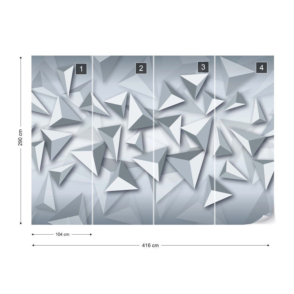 Fototapeta GLIX - 3D Triangles  + lepidlo ZDARMA Vliesová tapeta  - 416x290 cm - GLIX DECO s.r.o.