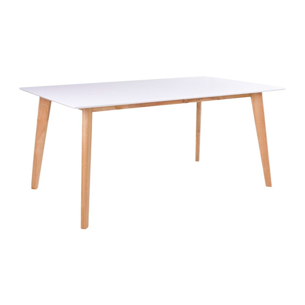 Bílý jídelní stůl s hnědýma nohama House Nordic Vojens, délka 150 cm - Bonami.cz