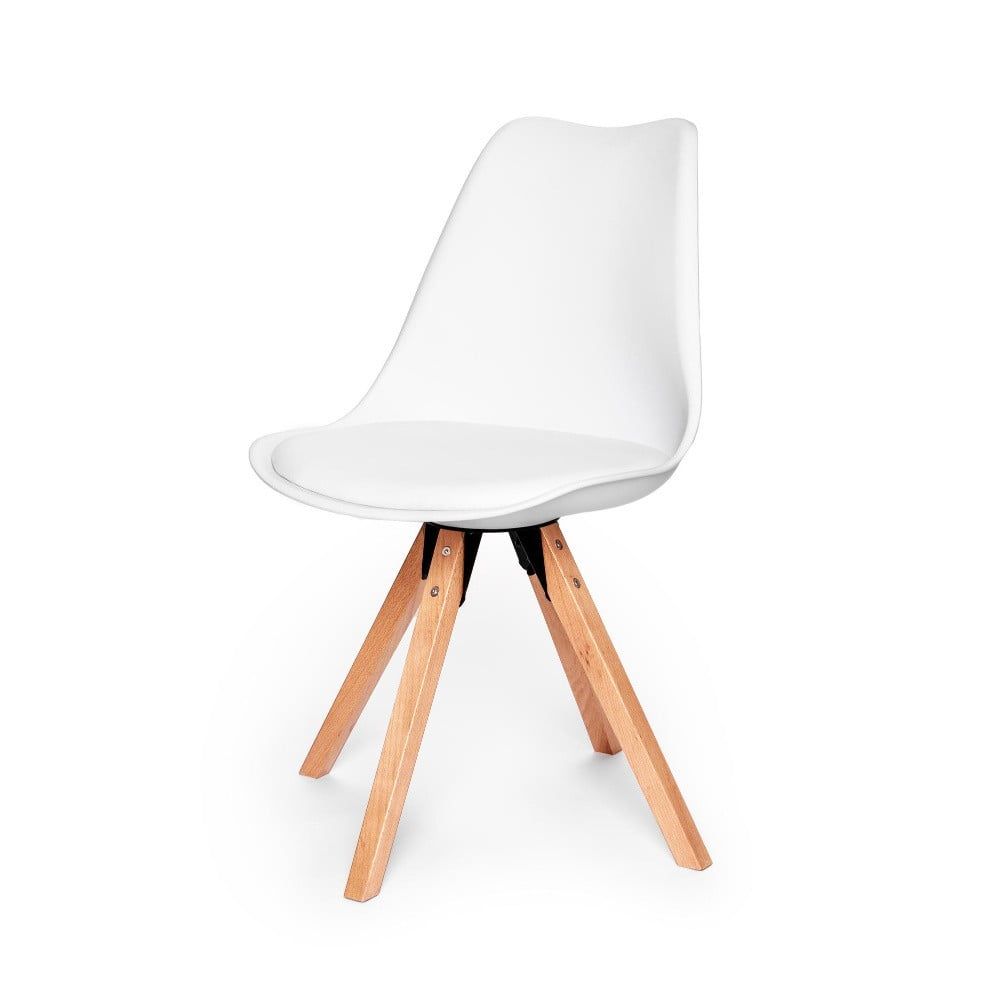 Sada 2 bílých židlí s podnožím z bukového dřeva Bonami Essentials Gina - Bonami.cz