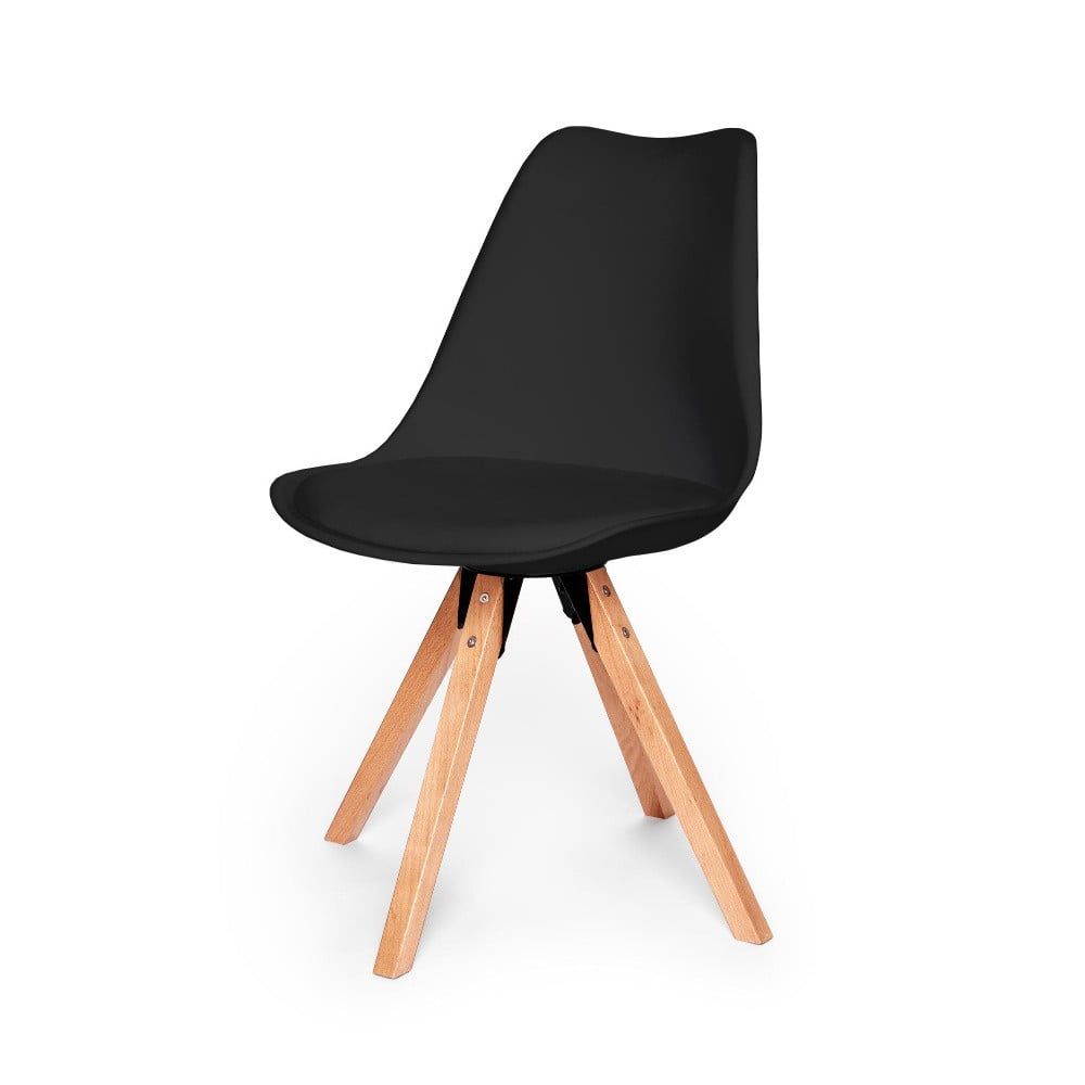 Sada 2 černých židlí s podnožím z bukového dřeva Bonami Essentials Gina - Bonami.cz