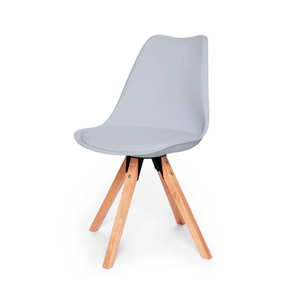 Sada 2 šedých židlí s podnožím z bukového dřeva Bonami Essentials Gina - Bonami.cz