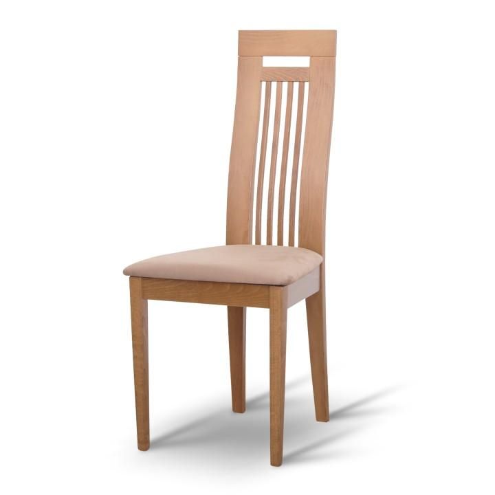 Dřevěná židle, dub/látka hnédá, EDINA 0000042608 Tempo Kondela - DEKORHOME.CZ