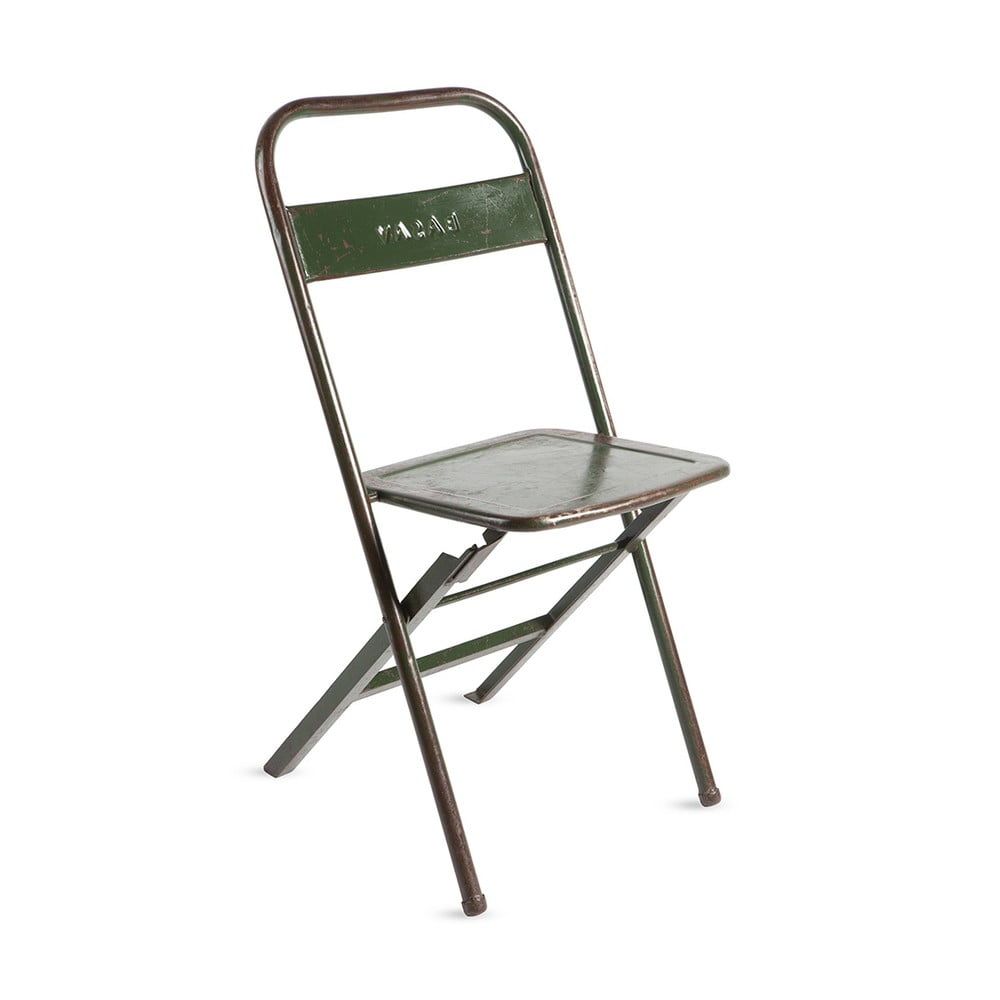 Zelená skládací ručně vyráběná židle z recyklovaného kovu RGE Mash - Bonami.cz