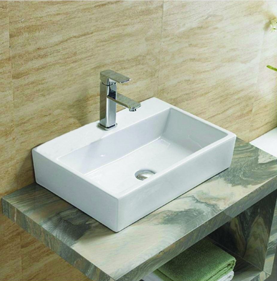 Keramické umyvadlo na desku MEXEN PAULA  53x36 cm bílé - Hezká koupelna s.r.o.