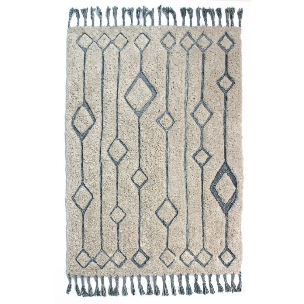 Béžovo-modrý ručně tkaný koberec Flair Rugs Solitaire Sion, 120 x 170 cm - Bonami.cz