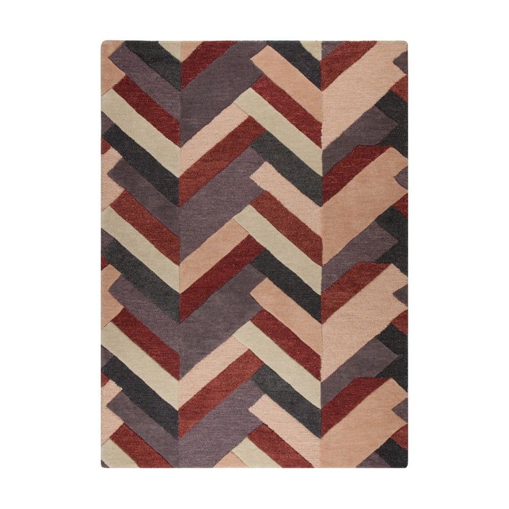 Červeno-šedý ručně tkaný koberec Flair Rugs Salon, 120 x 170 cm - Bonami.cz