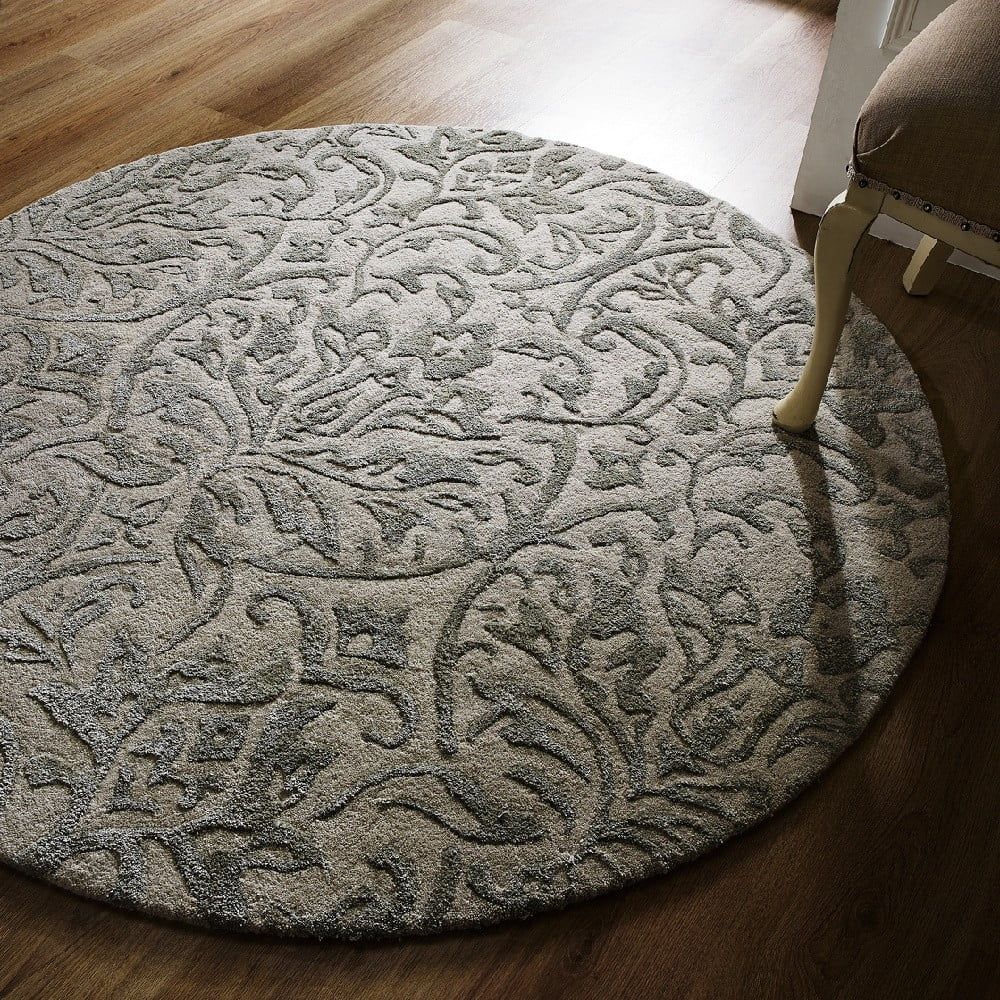 Šedý ručně tkaný koberec Flair Rugs Dorchester, ø 150 cm - Bonami.cz