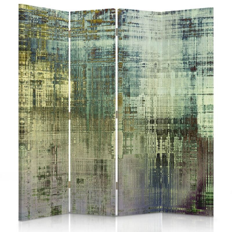 Paraván - Abstract - Green Fantasy | čtyřdílný | jednostranný 145x150 cm - GLIX DECO s.r.o.