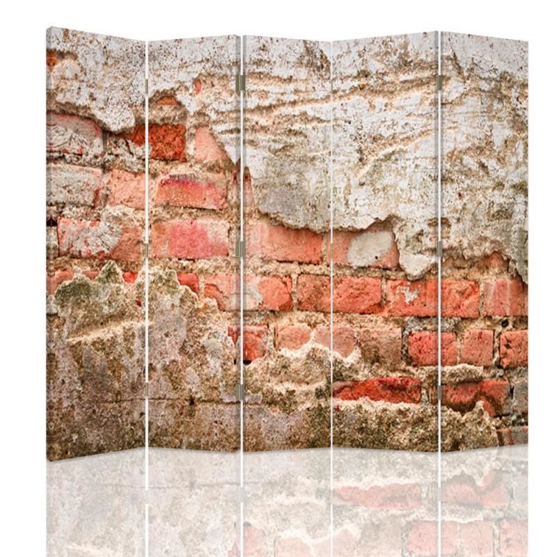 Paraván - Brick Wall | pětidílný | jednostranný 180x150 cm - GLIX DECO s.r.o.