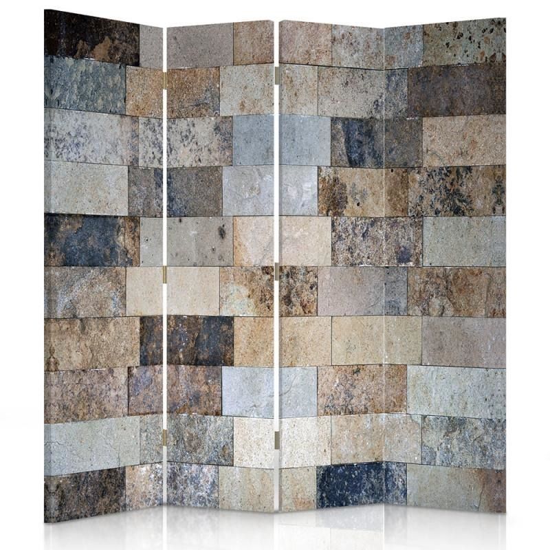 Paraván - Marble Bricks | čtyřdílný | oboustranný 145x150 cm - GLIX DECO s.r.o.