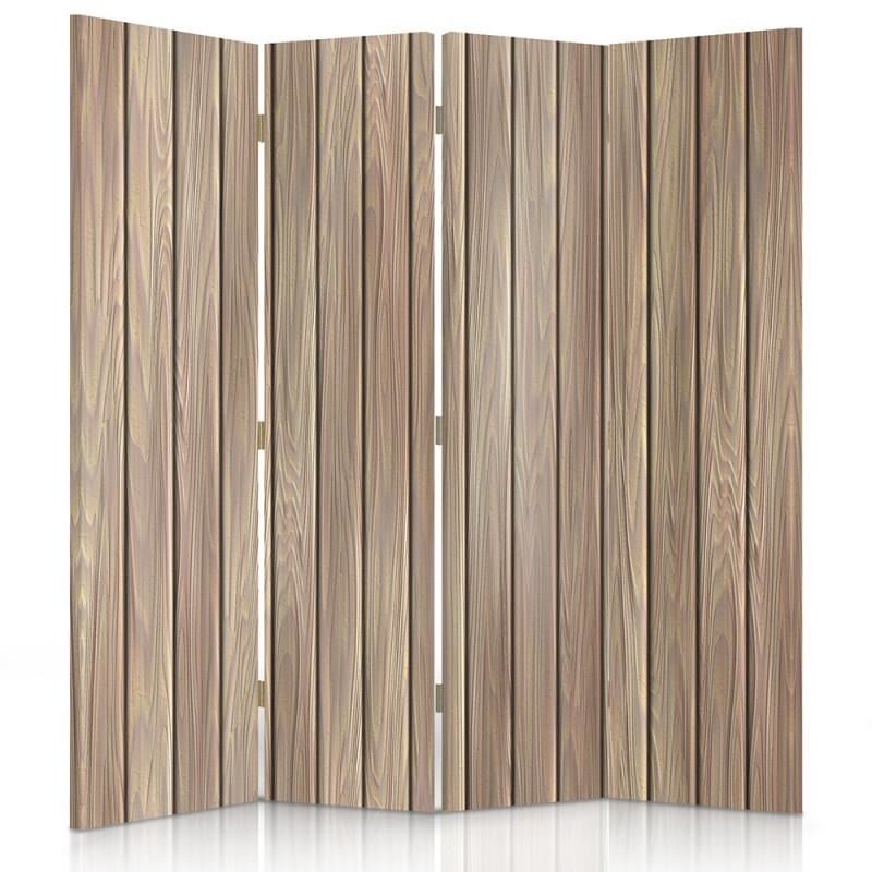 Paraván - Wooden Boards | čtyřdílný | jednostranný 145x150 cm - GLIX DECO s.r.o.