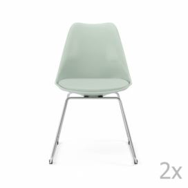 Mentolově zelená plastová jídelní židle Tenzo Liam