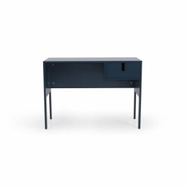 Matně petrolejově modrý lakovaný pracovní stůl Tenzo Uno 105 x 50 cm