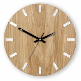 ModernClock Nástěnné hodiny Simple Oak hnědo-černé
