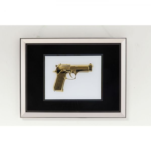 Obraz v rámu Mirror Gun Gold 80×60 cm - KARE