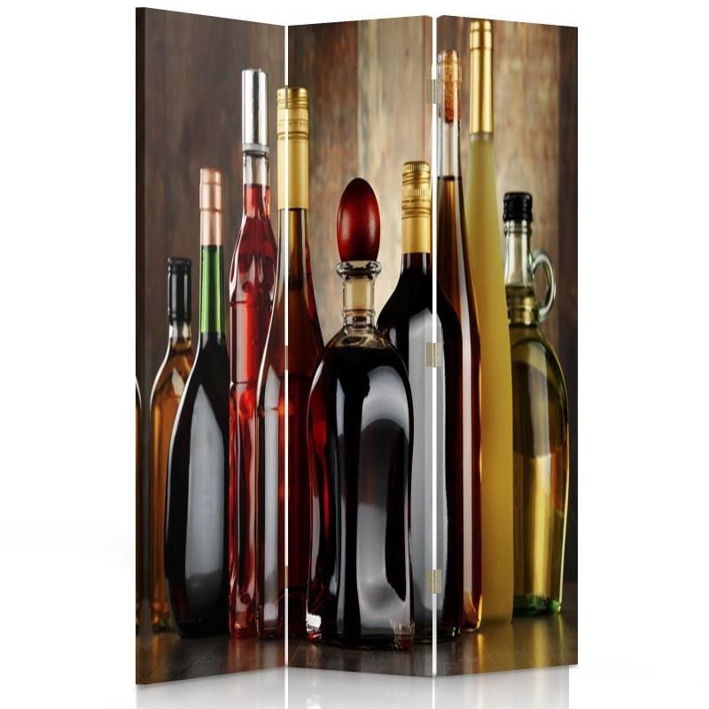 Paraván - A Collection Of Liquors | trojdílný | oboustranný 110x150 cm - GLIX DECO s.r.o.