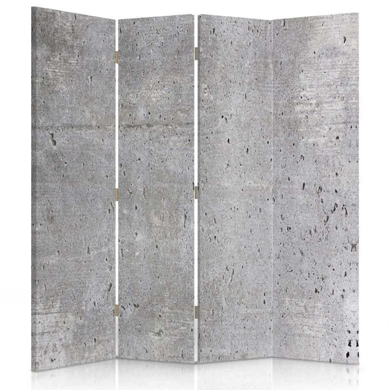 Paraván - Concrete Wall 4 | čtyřdílný | oboustranný 145x150 cm - GLIX DECO s.r.o.