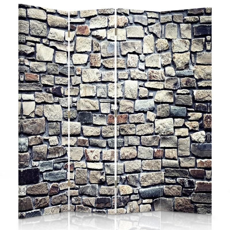 Paraván - Stone Wall | čtyřdílný | oboustranný 145x150 cm - GLIX DECO s.r.o.