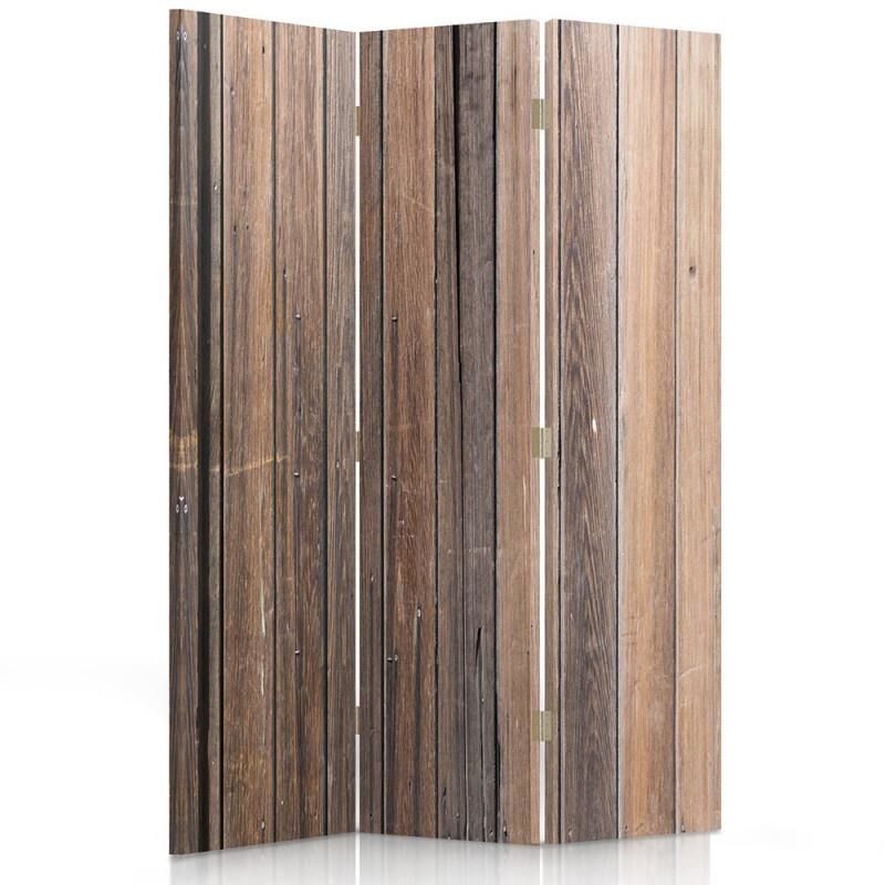 Paraván - Wooden Planks | trojdílný | oboustranný 110x150 cm - GLIX DECO s.r.o.