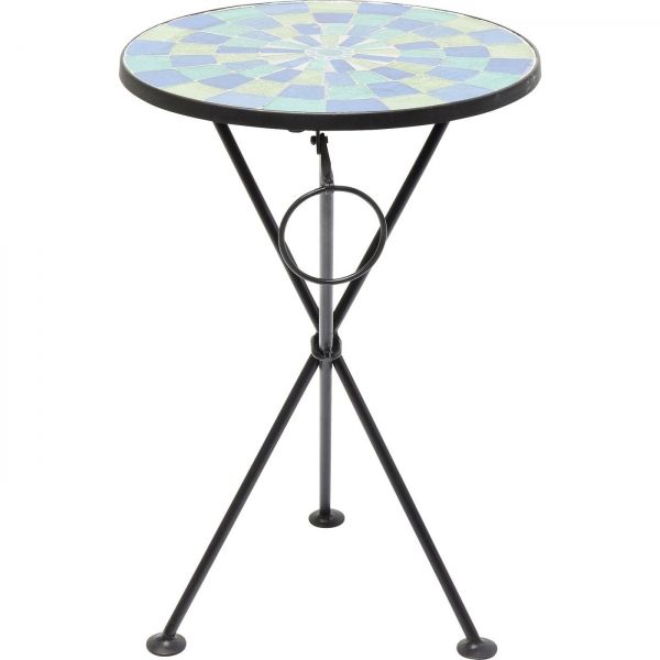 Odkládací stolek Clack Mosaic Blue Green O36 cm - KARE