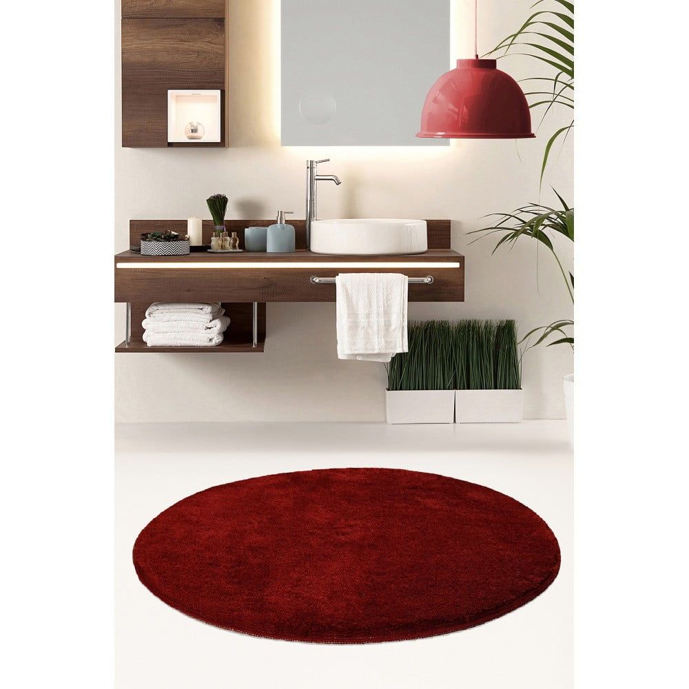 Červený koberec Milano, ⌀ 90 cm - Bonami.cz