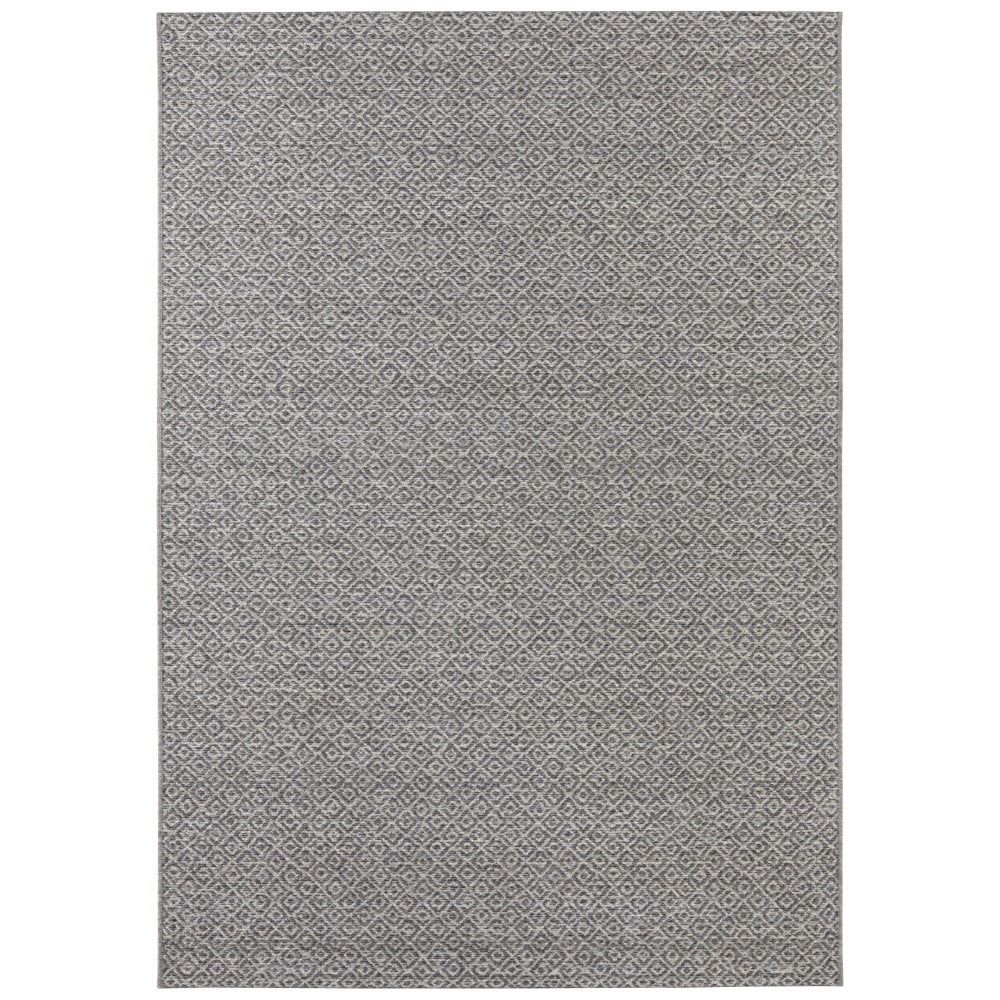 Šedý koberec vhodný i na ven Elle Decoration Bloom Croix, 80 x 150 cm - Bonami.cz