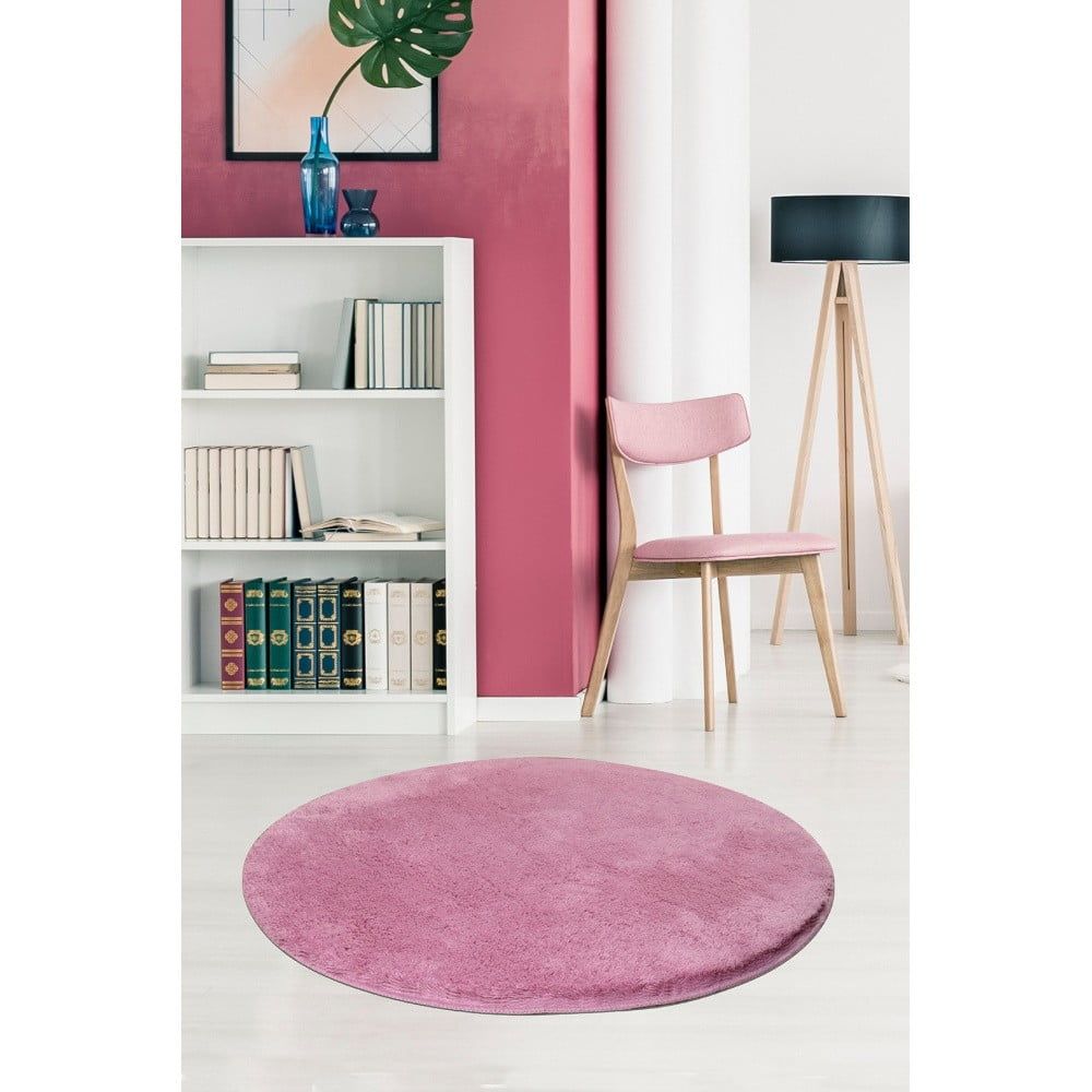 Světle fialový koberec Milano, ⌀ 90 cm - Bonami.cz