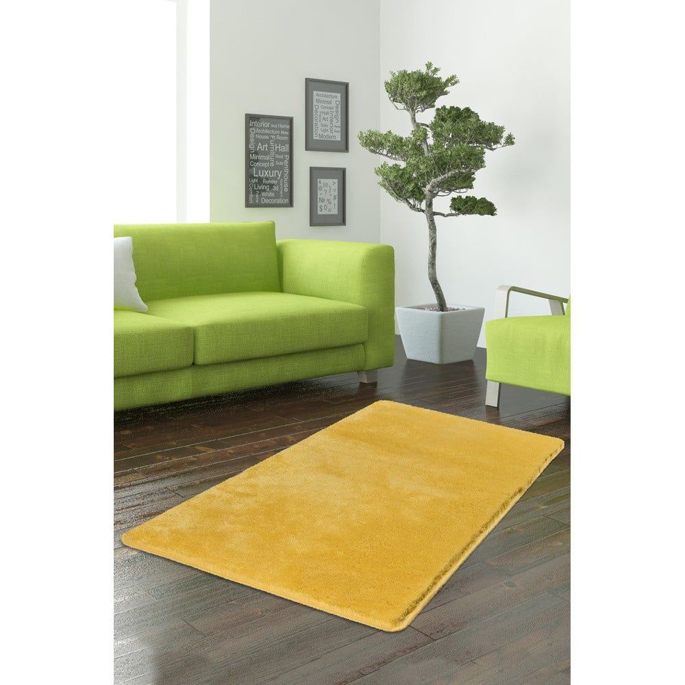 Žlutý koberec Milano, 140 x 80 cm - Bonami.cz