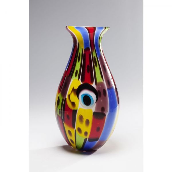 Skleněná váza Kare Design Face Colore, výška 36 cm - KARE