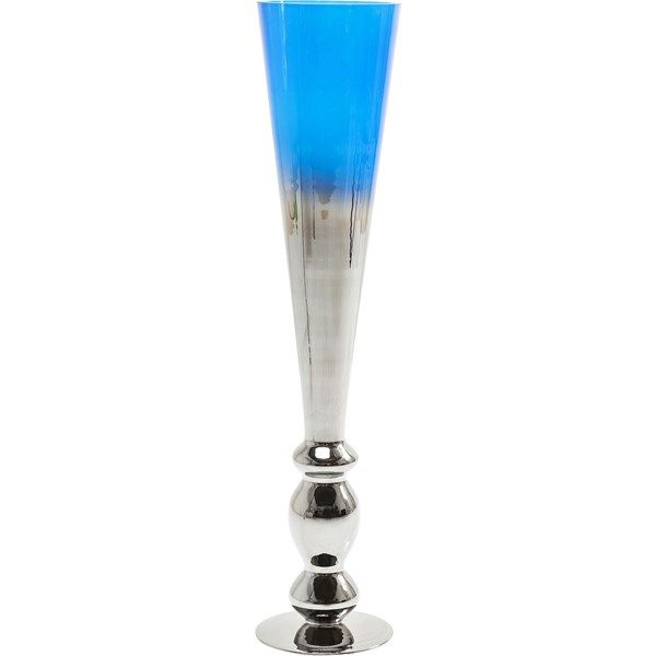 Modrá skleněná váza Kare Design Melange, výška 90 cm - KARE