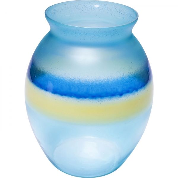 Modrá skleněná váza Blue River 25cm - KARE