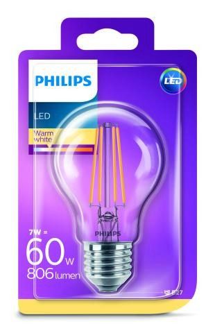 Philips klasik Žárovka LED , 7W, E27, teplá bílá - Dekolamp s.r.o.