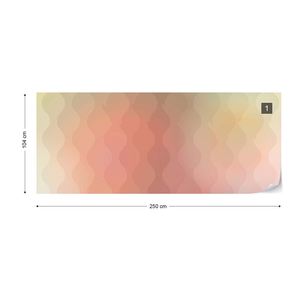 Fototapeta GLIX - Orange And Peach Gradient Pattern + lepidlo ZDARMA Vliesová tapeta  - 250x104 cm - GLIX DECO s.r.o.
