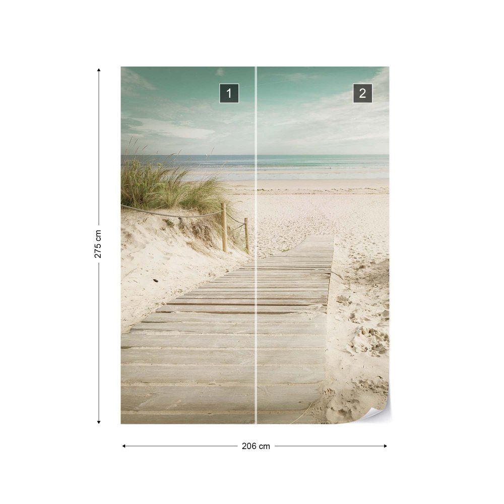Fototapeta GLIX - Pastel Colours Sandy Beach 2 + lepidlo ZDARMA Vliesová tapeta  - 206x275 cm - GLIX DECO s.r.o.