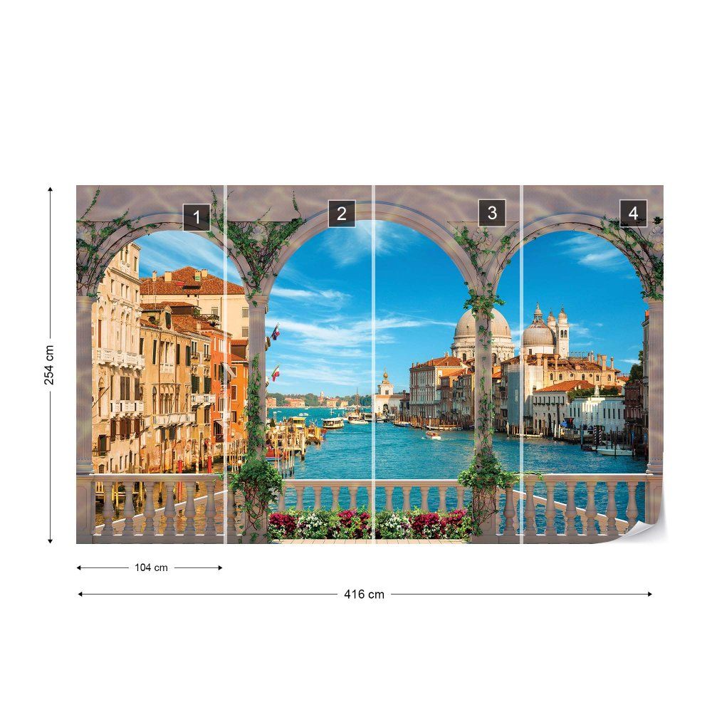 Fototapeta GLIX - Venice Italy View + lepidlo ZDARMA Vliesová tapeta  - 416x254 cm - GLIX DECO s.r.o.