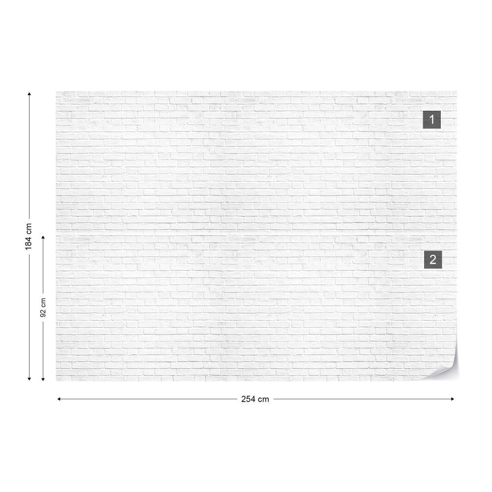 Fototapeta GLIX - White Brick Wall  + lepidlo ZDARMA Vliesová tapeta  - 254x184 cm - GLIX DECO s.r.o.