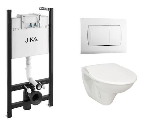 Cenově zvýhodněný závěsný WC set Jika do lehkých stěn / předstěnová montáž+ WC Jika Nila KMPLJIKAS - Siko - koupelny - kuchyně