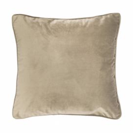 Světle béžový polštář Tiseco Home Studio Velvety, 45 x 45 cm