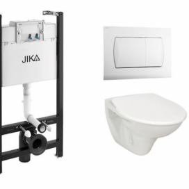 Cenově zvýhodněný závěsný WC set Jika do lehkých stěn / předstěnová montáž+ WC Jika Nila KMPLJIKAS
