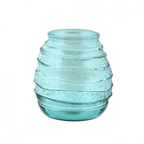 Modrá váza z recyklovaného skla Ego Dekor Organic, výška 19 cm - Bonami.cz