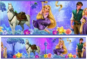 Dívčí bordury Disney Princess Na vlásku - Princezna Rapunzel - Dětské dekorace Lunami