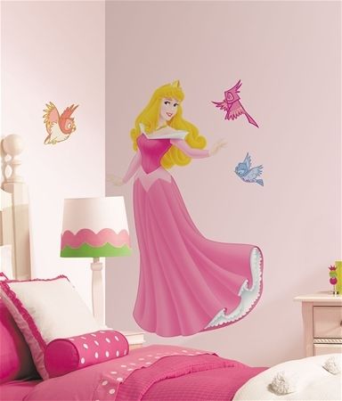 Princezna Aurora - Šípková Růženka. Samolepky Disney Princess. - Dětské dekorace Lunami