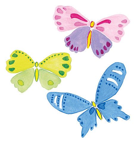 Samolepící dekorace  Pasteloví motýlci - Dětské dekorace Lunami
