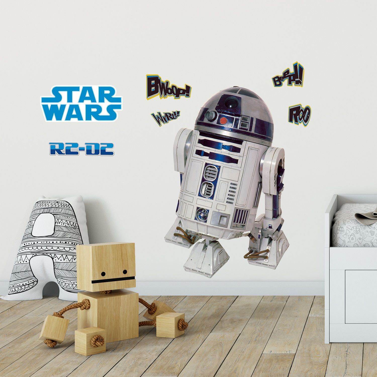 Samolepka na zeď Star Wars - android R2-D2 - Dětské dekorace Lunami