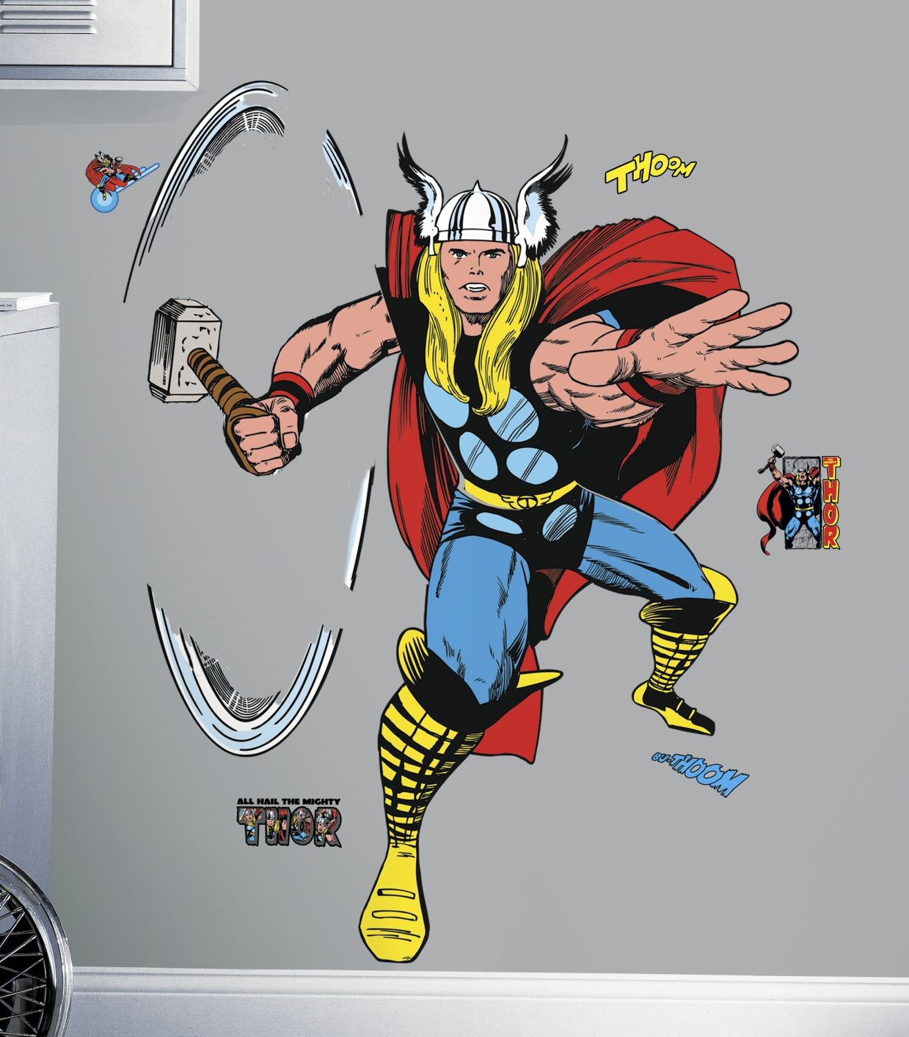 Samolepky hrdinů z komiksů. Obrázek Thor - Dětské dekorace Lunami