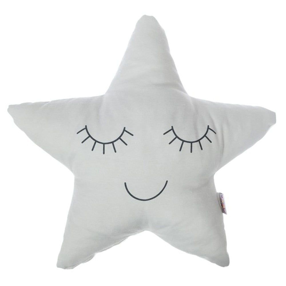 Světle šedý dětský polštářek s příměsí bavlny Mike & Co. NEW YORK Pillow Toy Star, 35 x 35 cm - Bonami.cz