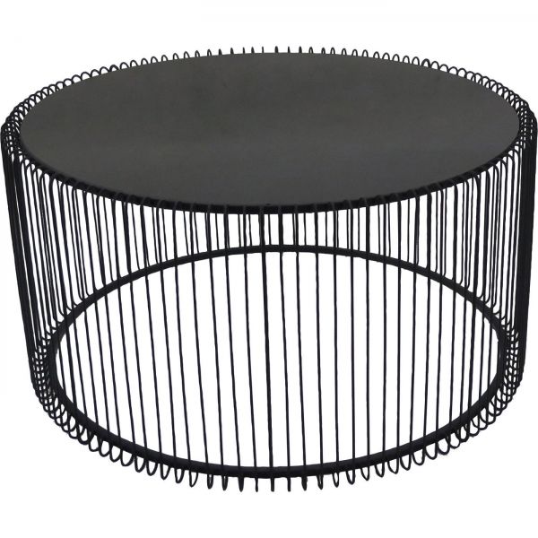 Kare Design Černý kovový konferenční stolek Wire Uno 80 cm - Designovynabytek.cz