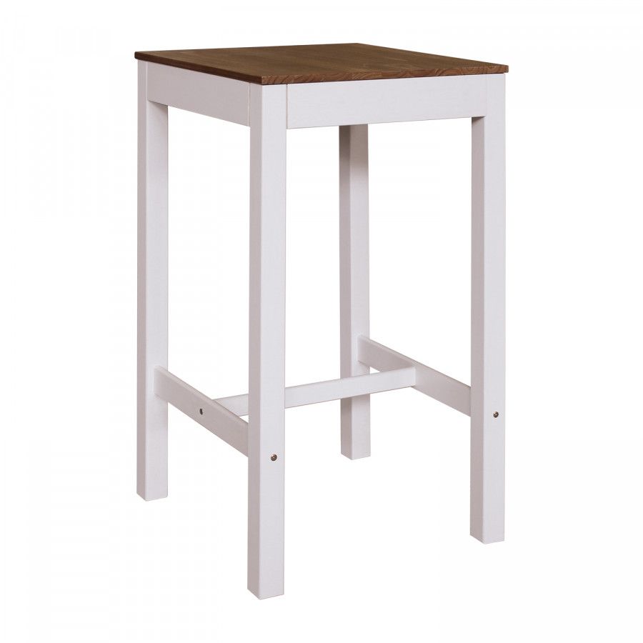 Idea Barový stůl TORINO bílý/hnědý - ATAN Nábytek