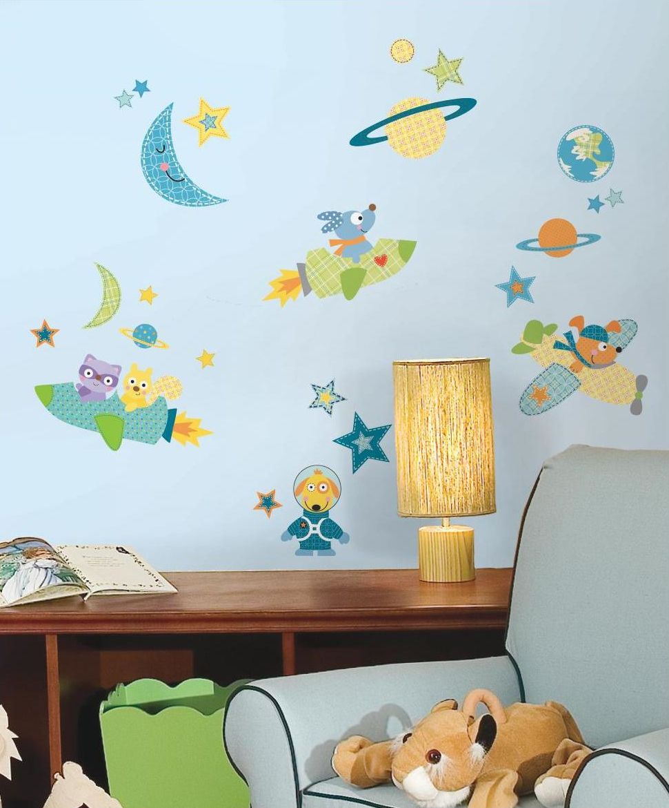 Samolepky na zeď Rocket Dog a kamarádi - Dětské dekorace Lunami